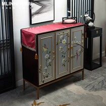 New Chinese Shoe Cabinet Cloth Table Flag Silk and Satin Modern Simple Model Room Long Strip Light Luxury Western Tablecloth Table Fabric