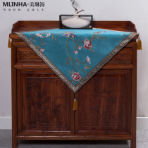 Chinese tea table tablecloth Chinese style cover cloth dressing table bucket cabinet cover square tablecloth side several cotton and linen tablecloth cover towel table mat