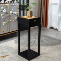 New Chinese style flower rack mat rack cover cloth corner mat square mat kang mat satin fabric flower pot rack dust mat