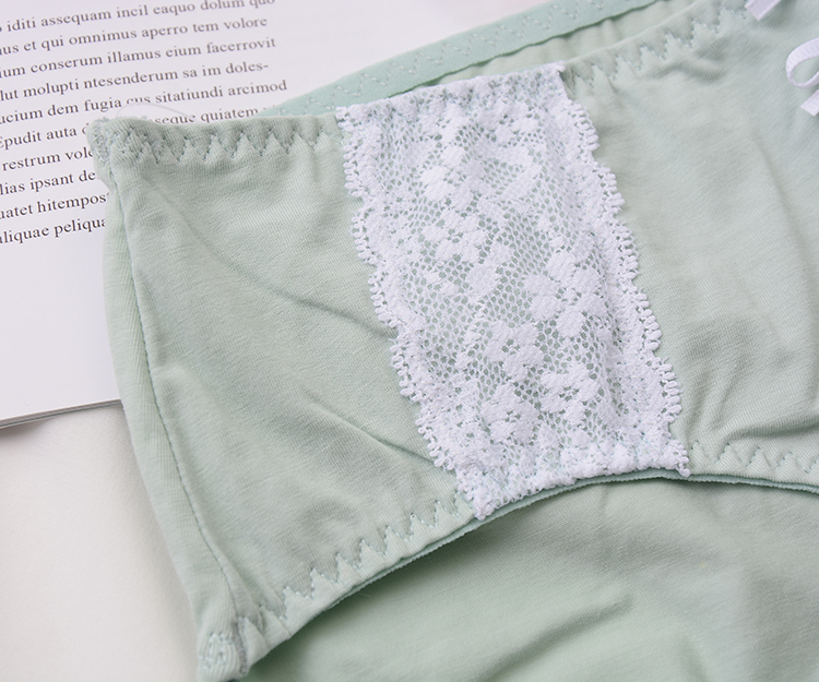 [4 miếng 17.9] Tôi ~ 29 quần lót ren bên đồ lót cotton màu rắn thoải mái quần lót thoáng khí quai ngang quan lot nu big size