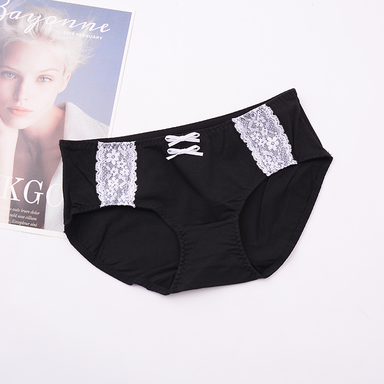 [4 miếng 17.9] Tôi ~ 29 quần lót ren bên đồ lót cotton màu rắn thoải mái quần lót thoáng khí quai ngang quan lot nu big size