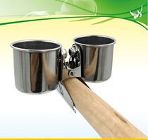 Small and medium-sized parrot bird food cup stainless steel station rack food Cup Cup Cup Cup carrot bowl station stick food Cup parrot water Cup