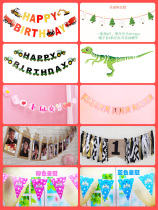 Hot sale all kinds of pull flags pull flowers birthday layout background wall 100 days atmosphere props