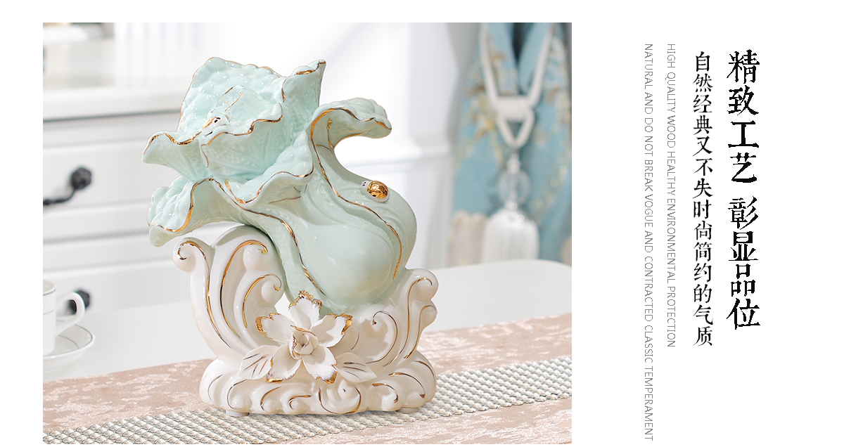 Lucky gốm bắp cải trang trí văn phòng phòng khách trang trí nội thất tủ rượu sáng tạo quà tặng dcor phòng ngủ vintage