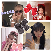 Zhou Yangqing same bow hairclip hair accessories Net red star around the support head rope ribbon duckbill Wei Wei