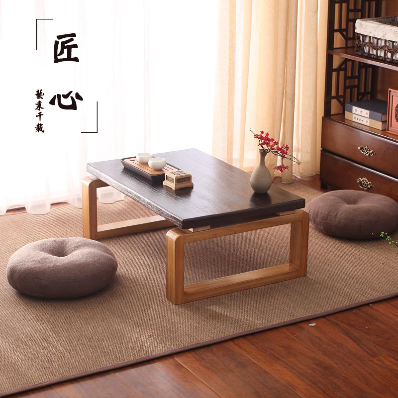 Kang Table Bay Window Table Tatami Coffee Table Japanese Balcony Solid Wood Tatami Table Bay Window Table Small Coffee Table Low Table