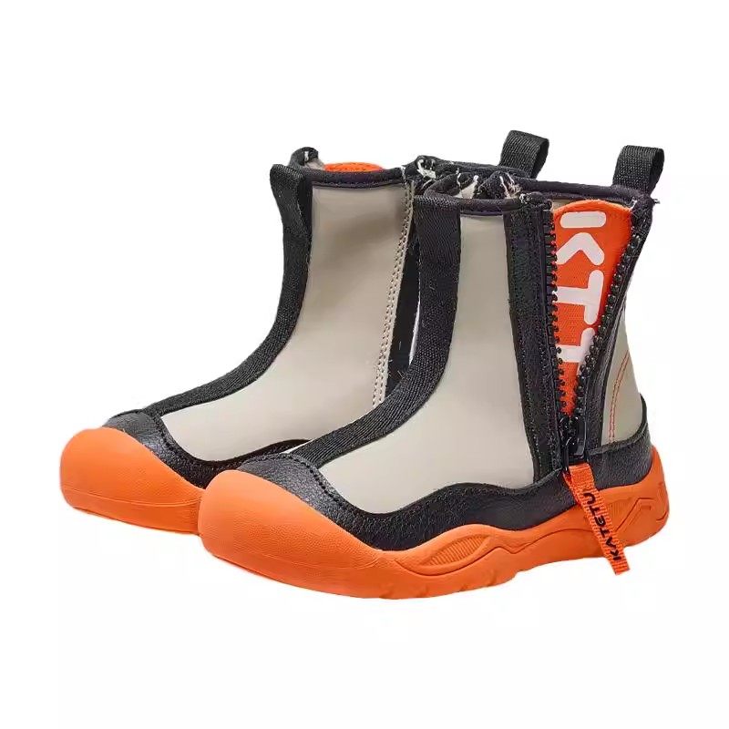 卡特兔童鞋儿童运动鞋男童2025秋冬软底防滑加绒鞋高帮女童棉鞋