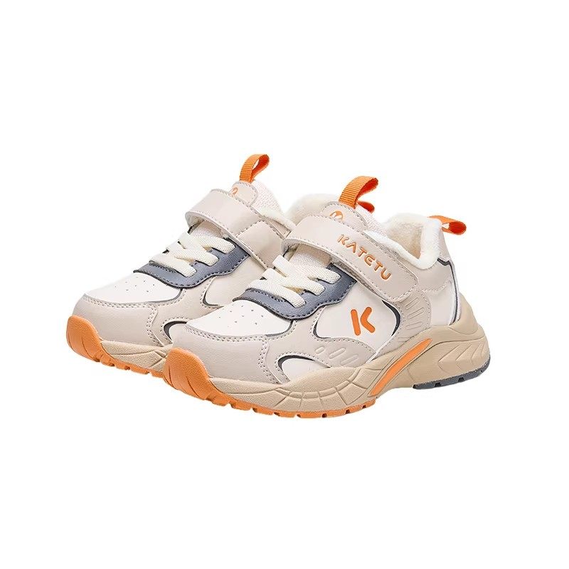 卡特兔儿童运动鞋男童2025冬季老爹鞋女童鞋子加绒保暖童鞋棉鞋