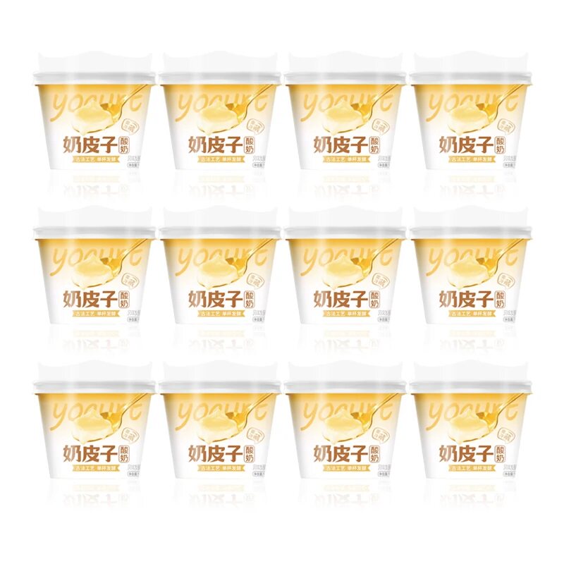 庄园牧场奶皮子酸奶135g*12杯装低温酸奶28天保质期老兰州西北 期 实拍商品图