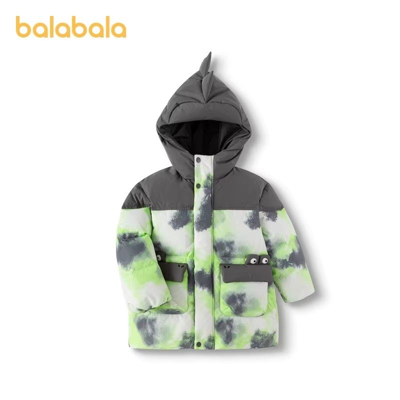 巴拉巴拉童装儿童羽绒服男童冬装连帽外套宝宝萌上衣舒适户外潮款
