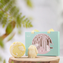 (Courtesy Kit) Raw water Taste Festive Gift Boxes Sweet Orange Geranium Essential Oils Finish Handmade Soap Change Jade Rabbit