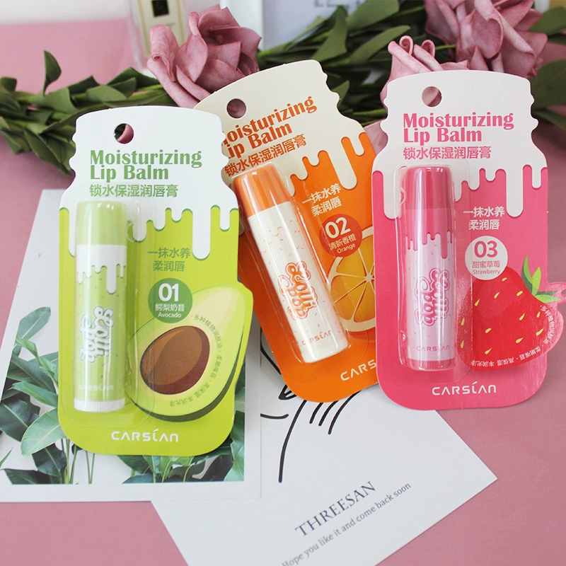 Kazi Lan Lipstick Fruit Moisturising Lip Balm Plant Tour Apple Kiwi Fruit Orange Dâu - Son môi