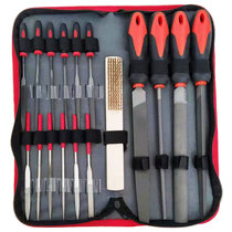 File set 17-piece steel file fitter mini file woodworking polishing tool metal wood student file