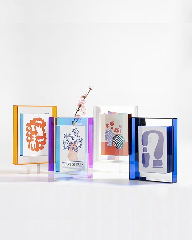 Modern creative Nordic ins acrylic A4 photo frame table hanging wall living room study simple gift picture frame storage