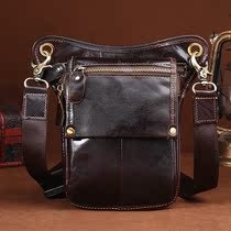 2023 Genuine Leather Fashion Pure Color Mens Purse Casual Fashion Outdoor Sport Chest Wrap Bull Leather Diagonal Satchel Bag