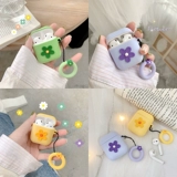 Apple, совместимые универсальные силиконовые брендовые милые беспроводные наушники в форме цветка, защитный чехол, iphone, bluetooth