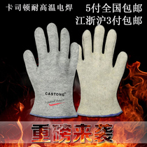 Caston High Temperature Resistance 200 Degree Heat Insulation Anti-scalding Flame Retardant Welding Anti-high Temperature Labor Protection Gloves