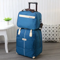 Синий комплект, чемодан, сумка