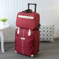 Бордовый комплект, чемодан, сумка