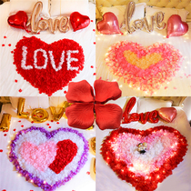 Petal decoration non-woven fabric simulation petal bed flower wedding confession hand sprinkled flower wedding room wedding decoration supplies
