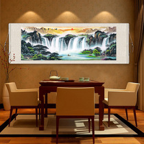 Chinese painting Rising Sun Dongsheng banner hanging painting living room background mural office decoration painting Feng Shui backer painting