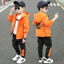 2022 New Boys Spring Clothes Childrens Ocean Gas Comfort - tide Boys in the Movement of Big Children