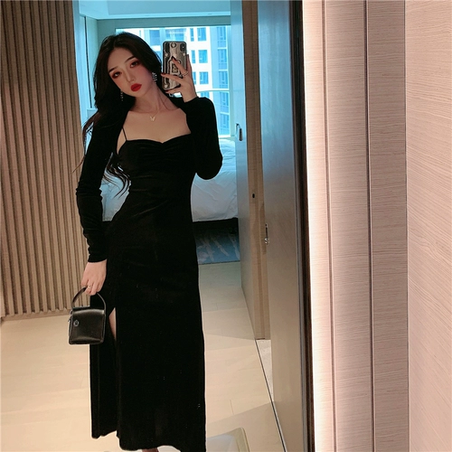 Накидка, сексуальная куртка, приталенный длинный лонгслив, платье, V-образный вырез