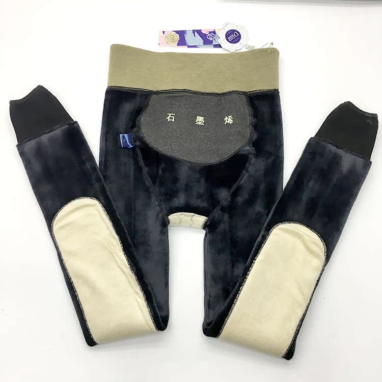 Công nghệ graphene quần rõ ràng Diear Lanmen Didong cộng với nhung độn gối đầu gối ấm xà cạp 9805 quần tất nữ mỏng