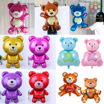 Bear aluminum film balloon Cute bear aluminum foil balloon cartoon easy bear helium balloon baby feast decoration decoration balloon
