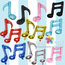 8th note 16th note Aluminum foil wedding concert Balloon musical note 8th note 16th note Saxophone instrument
