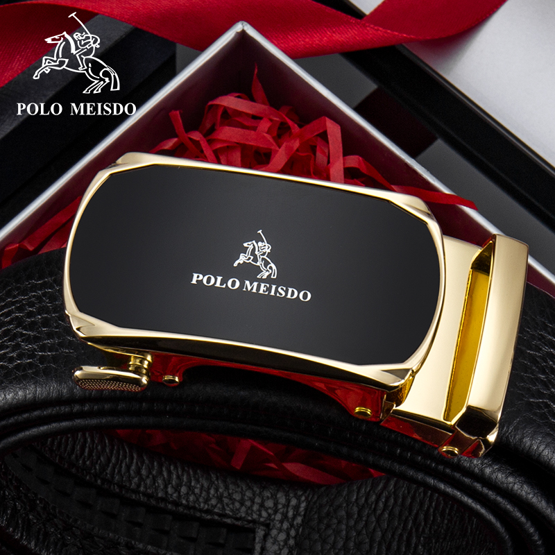 British Ralph Lauren polo men's belt leather automatic buckle belt men's young men's pure cowhide pants belt youth trend