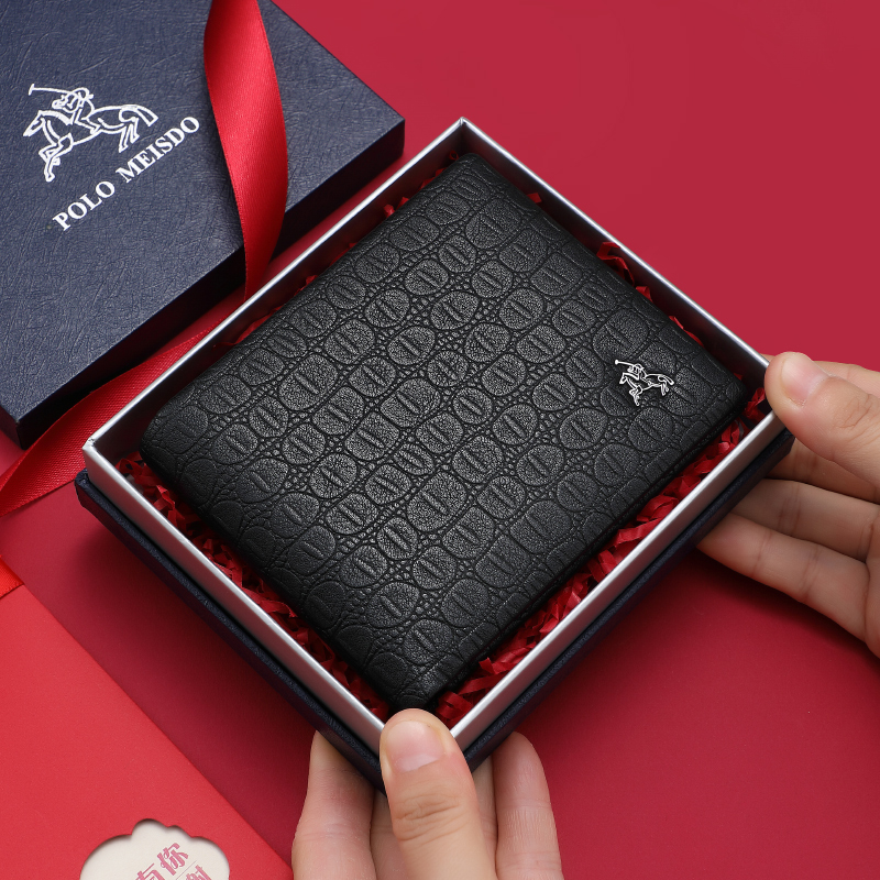 British Paul men's wallet short genuine leather 2022 new high-end brand wallet top layer cowhide wallet