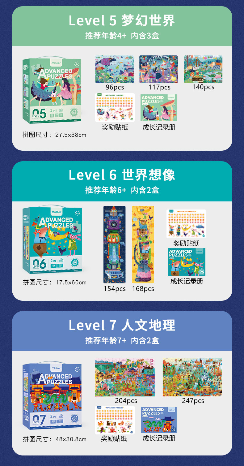 法国艺术家绘制 弥鹿 儿童益智大块拼图 图17