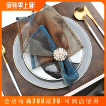 Hotel Mouth Cloth Napkins Flowers Folding Flowers West Restaurant Upscale Wedding Dining Table Dining-Clubhouse Square Towels