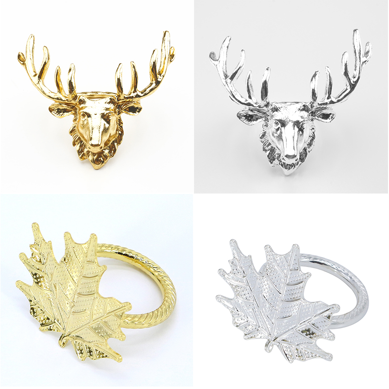 Napkin Buckle Metal Alloy Chinese Style Dining Buckle Stainless Steel Napkin Ring Hotel Clubhouse-Like-Dining Towel Ring