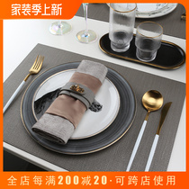 Hotel Anti-Burn Table Mat Nordic Thermal Insulation Mat Home Light Lavish Superior Modern Leather Western Dining Mat Waterproof Oil Proof