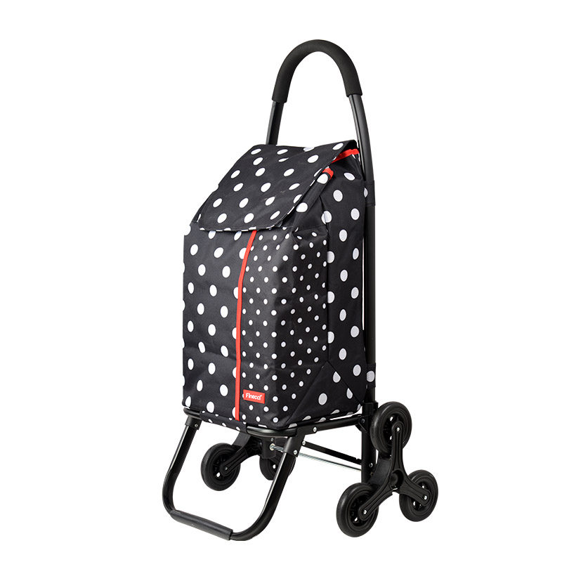 To Liliving aluminum alloy small pull car Buy food cart Elderly shopping cart Large capacity mute portable folding pull-lever car