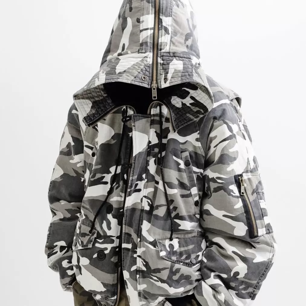 Grailz learl project g/r 25 fw snow white camouflage jacket
