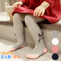 Female baby pantyhose baby leggings spring and autumn thin cotton girl pantyhose childrens one-2-3 years old