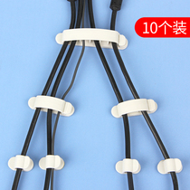 Solid wire clip Desktop wall self-adhesive wire cable manager Fixed clip clip Sub-network cable finishing clip clip buckle device