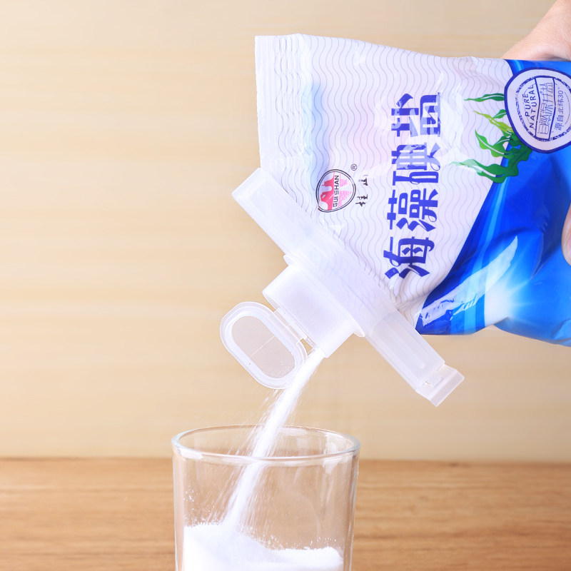 Japanese imported cereal Milk Powder Bag Moisture closure Closure Ware Food with lid Zero food clip Seal lid Plastic Bag Discharge Mouth