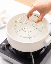 Steaming rack Stainless steel steaming dish rack Rice cooker heat insulation rack High foot mini steamer rack household water-proof steaming fish rack