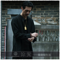 Hui Shu same Thai Buddha chain 18K gold necklace male and female long sweater titanium steel hanging chain does not fade