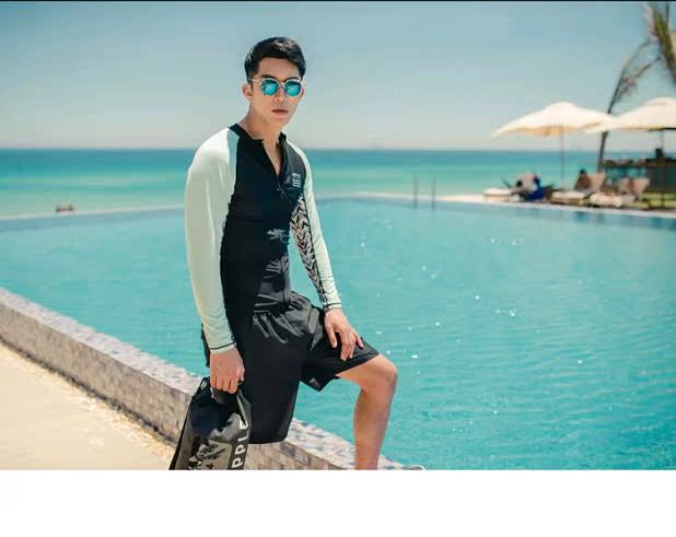 Bộ đồ bơi nữ dây kéo dài tay chống nắng ống thở phù hợp với sứa quần áo nam và nữ lặn phù hợp với bộ đồ bơi đôi mỏng đồ đôi nam nữ đi biển