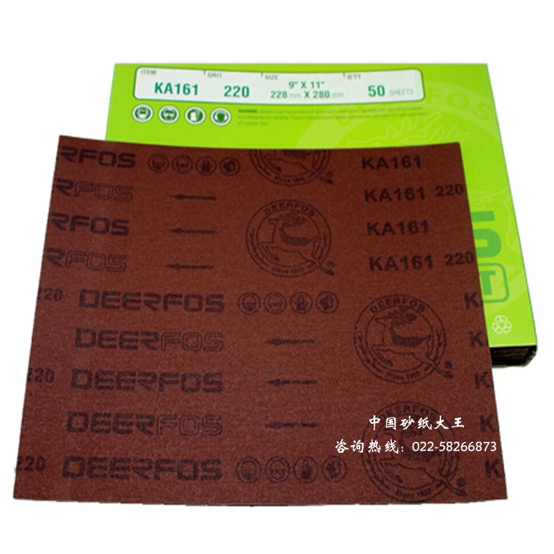 Deer card sandpaper cloth DEERFOS Korean deer brand sand cloth KA161 sandcloth hard cloth base sandpaper import sand cloth
