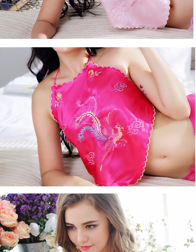 Thêu tạp dề đồ lót sexy lady sexy dành cho người lớn mùa hè nóng cám dỗ nữ cổ điển đồ ngủ