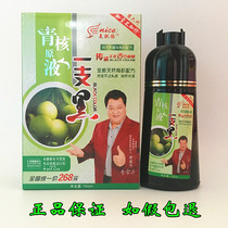 Beauty fluttering green core extract A black walnut skin pure herbal hair dye cream run black dew A wash dye black