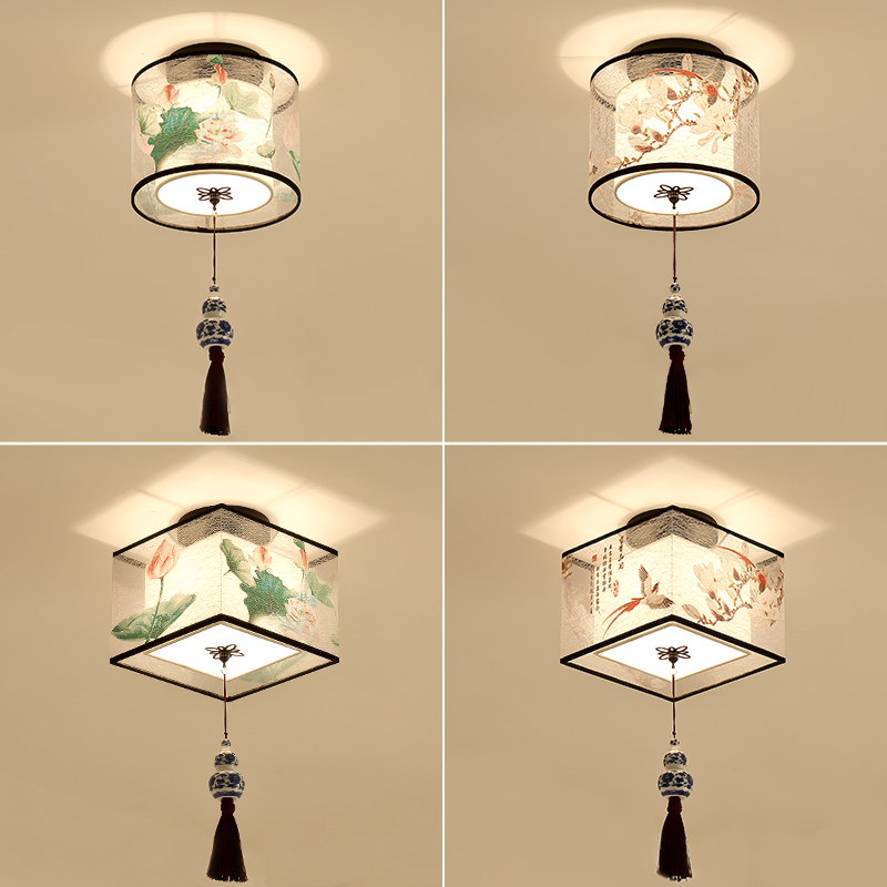 New Chinese suction top light balcony walkway light LED modern minimalist Corridor Xuanguan Lights door hall Creative Chinese lamps
