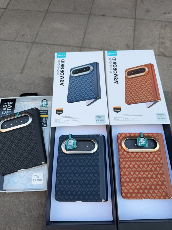 Lingge｜Benks Suitable for Huawei Pura X Max Kevlar Phone Case with Magnetic Protection Cover, Full Coverage, Foldable, Puraxmax Collector's Edition, New Fiber Kevlar Shell Front Frame