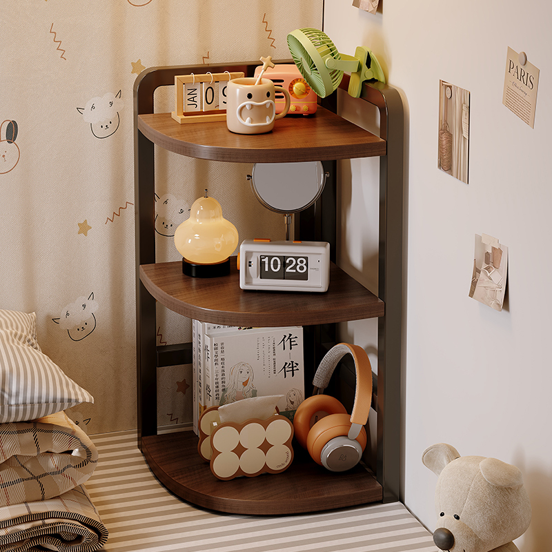 Bookshelf Desktop Storage Rack Multi-Layer Simple Office Desk Corner Desk Wall Corner Small Bookcase Triangular Storage Rack